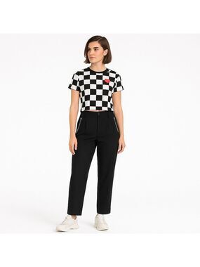 Michael Kors Black Pleated Front Trousers Ankle Length Pants Light Weight, 10